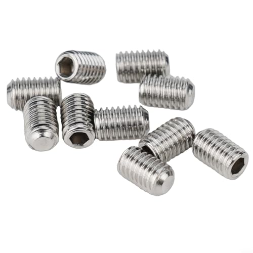 PETiB - M5 Fin Screws Grub Screws Set of 10 for Surfboard Fins Boxes, Stainless Steel Replacement Screws for Surfboards, Kiteboards, SUP