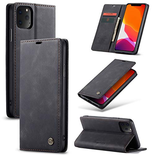 Sinianl Iphone 11 Wallet Case Iphone 11 Leather Case, Book Folding Flip Case With Kickstand Credit Card Slot Magnetic Closure Protective Cover For Apple Iphone 11 2019 6.1 Inch - Black #TOP6