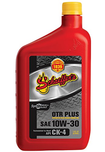 Schaeffer Manufacturing Co. 0711CK4-012S SynShield OTR Plus Diesel Engine Oil 10W-30, 1-Quart Bottle