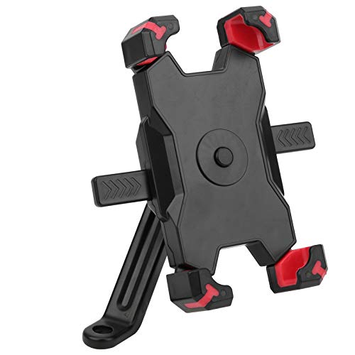 Bike Phone Holder, 360° Rotation Universal Bike Phone Mount Navigation Locking Motorcycle Cycling Bracket(Red)