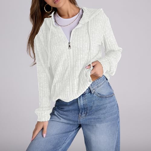 Image of Witsmile Zip Up Hoodie Women Oversized Sweatshirt Long Sleeve 2026 Fall Outfit Lightweight Jackets Workout Clothes