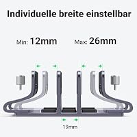 UGREEN Vertikaler Laptop Ständer Aluminium 3 Slots (Purpurgrau) – Ansicht 4