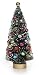 Darice Green Sisal Tree with Frost and Beads on Gold Wood Base, 6.5 by 2.75-Inch Party Supplies, Multicolor, 1pc