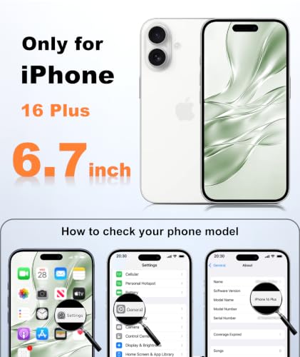 Image of FNTCASE for iPhone 16 Plus Case Light Moss: Compatible with MagSafe