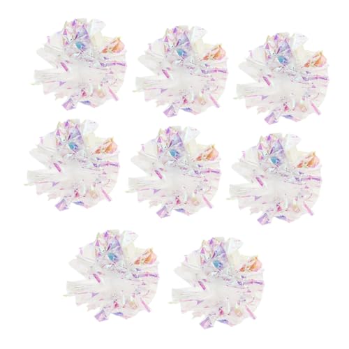 Kisangel 8pcs Crinkle Sound Balls for Cats Interactive Teasing Cat Plaything Fun Balls for Exercise and Mental Stimulation Present for Random Color