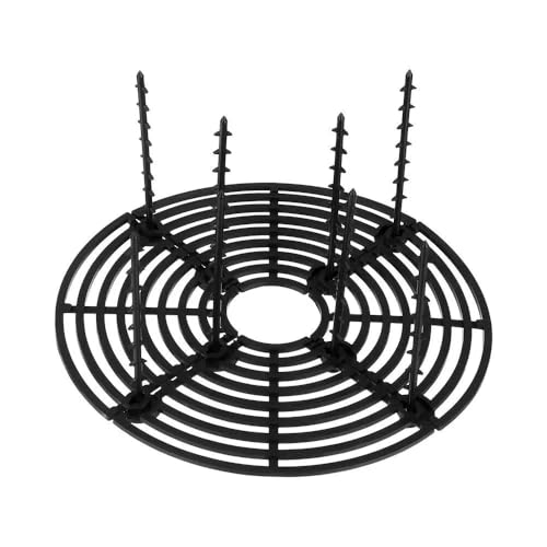 Protector de raíces de plantas, protección de plantas, malla para macetas, protector de suelo (negro, 30 cm, redondo)