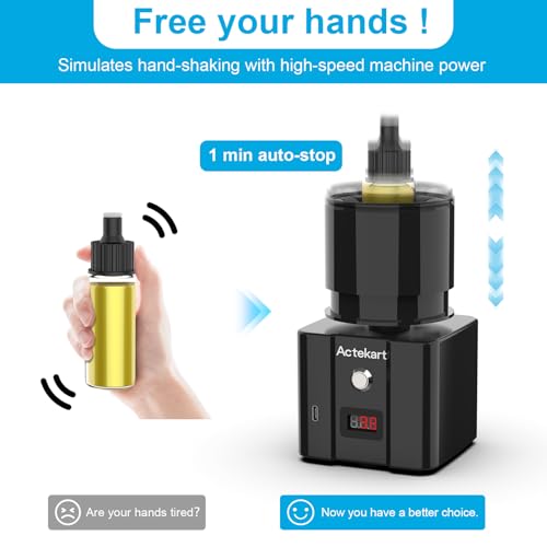 Image of Model Vortex Paint Shaker Mixer: 1-Min Auto-Stop | Auto Mixer for Model Paints, Nail Polish, Lab, Eyelash Glue | Fits 5-100ml Bottles
