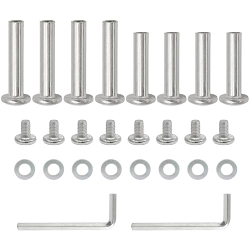 Qjaiune 8 parafusos para rodas de patinagem em linha, parafusos de rolamento de patins de 6 mm de diâmetro exterior de 30 mm e 35 mm, parafusos de substituição para rodas de patinagem, parafusos de