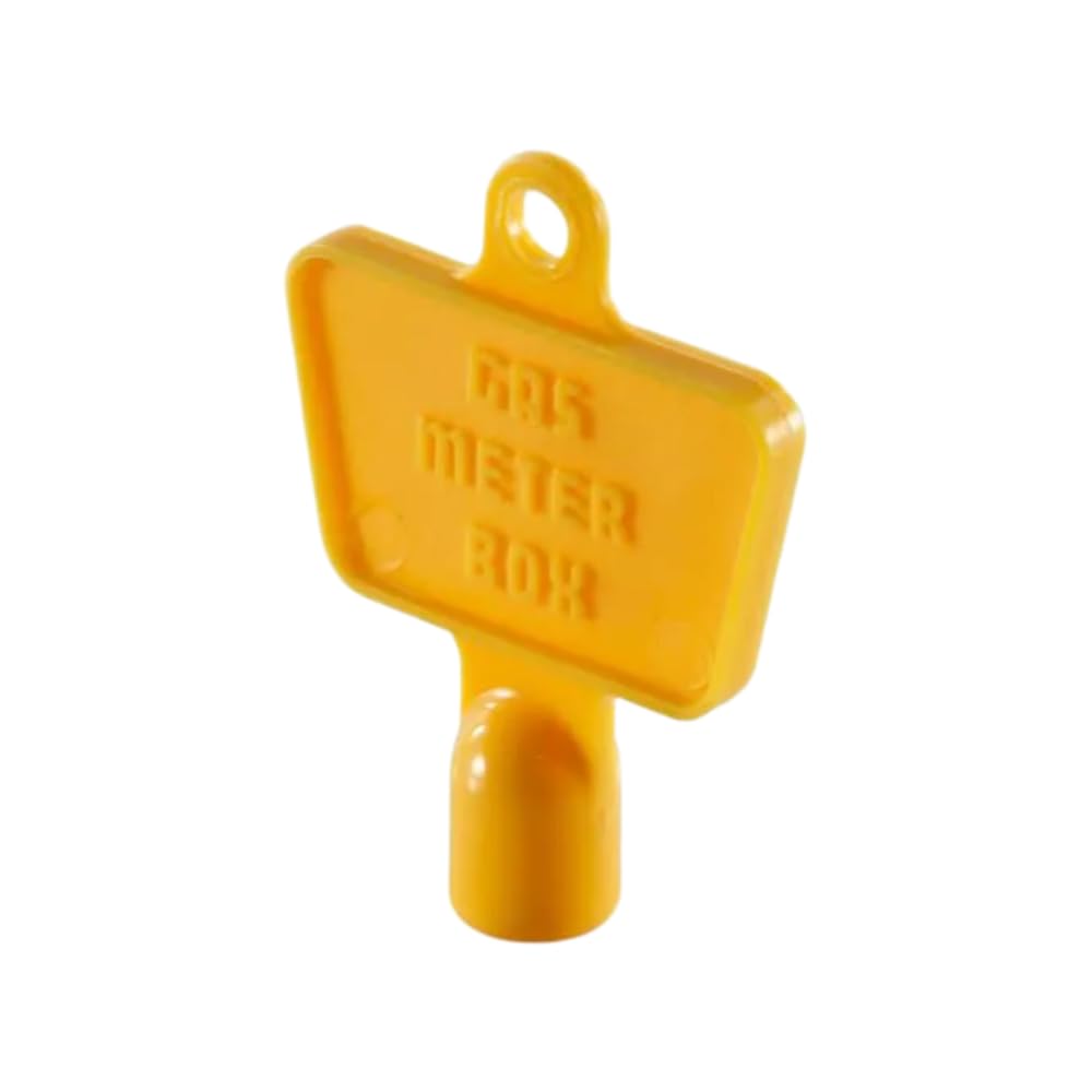 JD Brands Yellow Gas Meter Keys – Pack of 1 Durable Plastic Key for Standard UK Triangle Gas Meter Box Locks – Easy Access for Homeowners, Landlords, and Utility Workers
