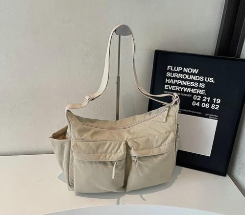 Nylon Large Crossbody Messenger Bag for Women Slouchy Multi-pocket Shoulder Tote Purse Waterproof Crossbody Bag2