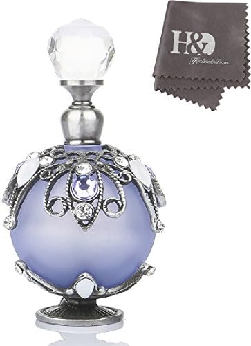 YUFENG Restoring Ancient Ways Hollow-Out Rattan Flower Perfume Bottles Empty Refillable (Purple)