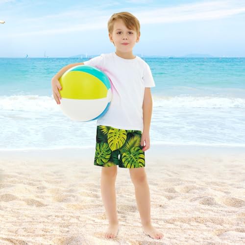 Short de bain garçon premium Yuiboo Banana Monstera Leaf de luxe
