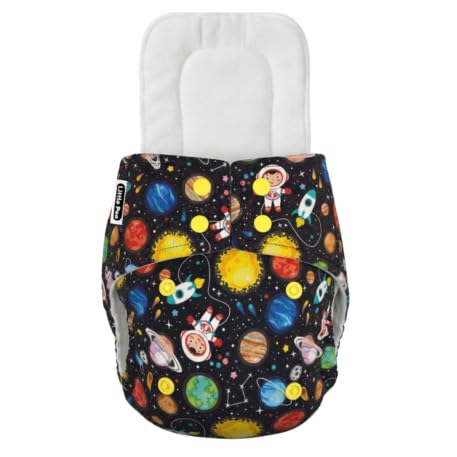 Image of Little Pea Adjustable Cloth Diaper for Babies (3 Months-3 Years) | Leak-Proof, Washable & Reusable | Includes 1 Diaper + 1 Absorbent Pad | Free Size (5-18 kg) | Pack of 1