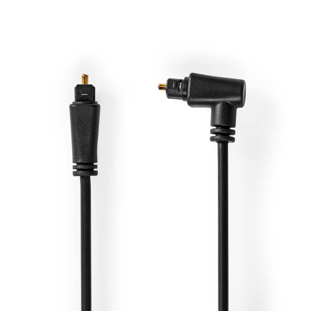 Conversor Optico A Jack Nedis Cabo De Audio Óptico Toslink Macho 1m Black Adaptador Optico A Jack