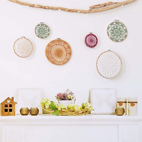 Caydo 4 Pieces 4 Sizes Beech Wood Embroidery Hoops Set, Embroidery Circle Cross Stitch Hoop Ring For Diy Art And Crafts, Wedding Wreath Decoration #TOP5
