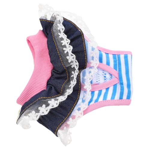 FONDOTIN Adorable Pet Sanitary Panties for Female Dogs Stylish Diaper with Lace Design Comfortable Washable Period Panties for Daily Use