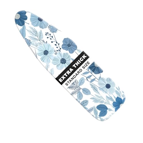 Image of Ironing Board Cover 15x54 Inch- Standard Cotton Cover with Strong Elastic Edge & Stain Resistant Surface (Gerbera, 15 inch x 54 inch)