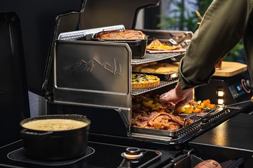 Traeger Timberline Wood Pellet Smoker Grill with 880 sq in Cooking Area, WiFIRE Smart Temp Control, 500-degree Max Heat, Super Smoke Mode, 6 in 1 Outdoor BBQ Smoker & Grill with Induction Burner - Image 7