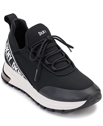 DKNY Women's Shoes Mosee Sneakers, Black White, 6 UK