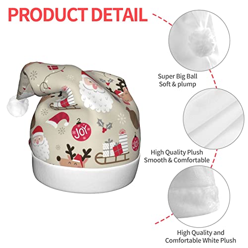 Funindiy Santa Reindeer And Gifts Christmas Hat With Led Lights Funny Plush Santa Hat Xmas Holiday Hat For Unisex Adults New Year Festive Party #TOP3