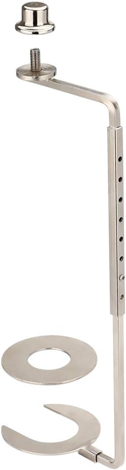 Lamp Shade Harp 6-10 inch Adjustable Holder Support and 3/8 inch Standard Saddle/E12/E26 Light Base UNO Fitter Adapter Converter Finial Set, Tall 6 7 8 9 10 inch, Suitable for Spider Shade