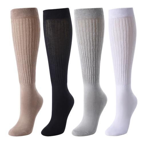 Zmart Slouchy Socks for Women - Pack of 4 Long Socks for Winter2