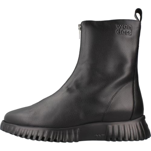 Wonders Para Mujer. A-4403 Botines Flexfly 03 Negro (41), Plano, Cremallera, Casual - 2