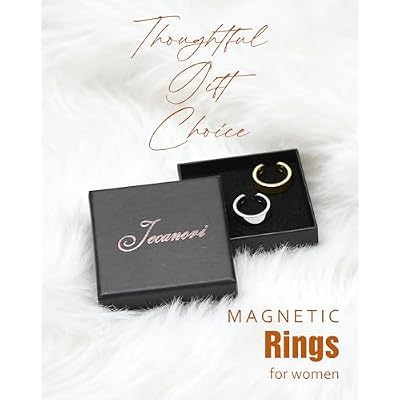 Jecanori Magnetic Rings for Women,Adjustable Stainless Steel Jewelry,Ideal Gift for Women