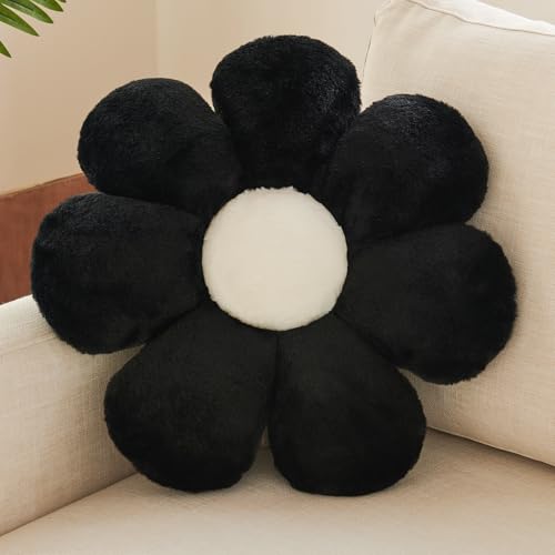 Xuyier Flower Pillow, Decorative Throw Pillow, 19.6“ Cute Daisy Pillow, Aesthetic Fun Decor Pillows for Bed, Flower Shaped Accent Cozy Pillow for Couch