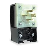 Hubbell HBL8421C Plug, 3 Pole and 4 Wire, 20 amp, 3 Phase 250V, 15-20P, Black