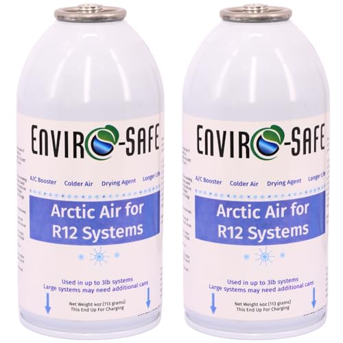 ENVIRO-SAFE Arctic Air for R12 Systems Piercing Style Top A/C Support + Moisture Remover 2 Cans (Cans Only)