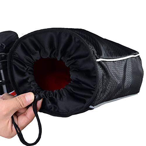 ODIER Bike Handlebar Mitts Fleece Liner Winter Fat Bike Mittens Extreme Cold Weather MTB Bicycle Commuter Bike Pogies Waterproof (Polar Mitt (Basic Edition))