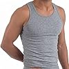 HAJRA® Men's Cotton Vests Tank Tops Sleeveless, Easy Fit Men Workout Shirts Plain Breathable Slim Fit Summer Top Vest Everyday Athletic wear (4XL,Grey 1) #1