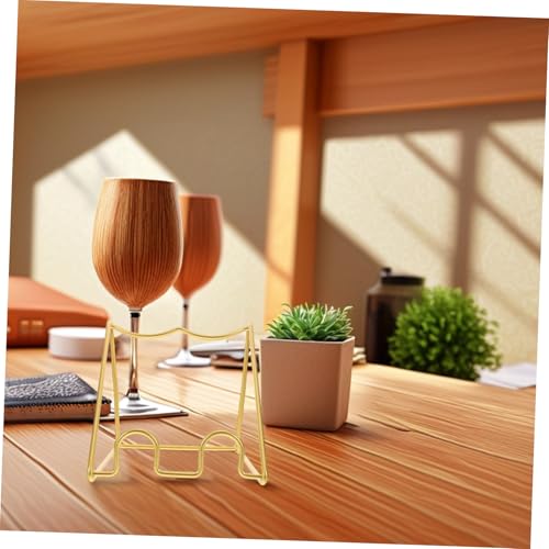 Soporte de vino de hierro moderno para 2 botellas miniatura 7