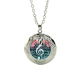 Medallón de plata, cadena de metal (níquel y plomo)