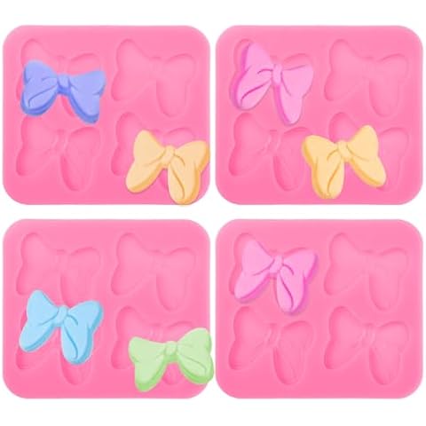4 pcs Bow Silicone Mould Set for Baking Cover