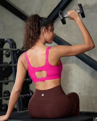 Image of RUNNING GIRL Sports Bra for Women High Support, Molded Cup Supportive High Impact Sports Bras with Sewn in Pads