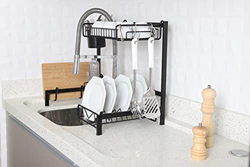 Cozinha Suspensa Modular Autosustentável Escorredor de Pia Sem furos 14 Peças DiCarlo 63cm (Preto)