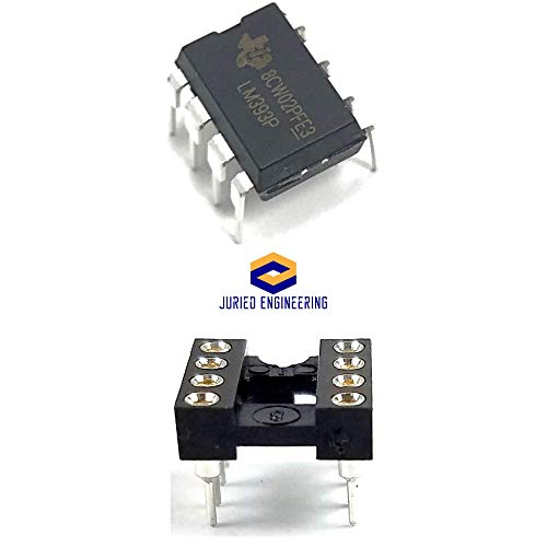 Juried Engineering Lm393P Lm393 Ic Dual Differential Comparator & 8-Pin Dip Sockets With Machined Contact Pins Breadboard-Friendly (Pack Of 5) #TOP1