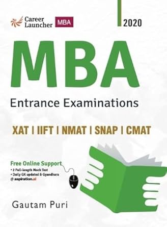 MBA 2020-21 : Study Guide (XAT|IIFT|NMAT|SNAP|CMAT)