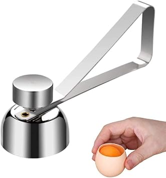Egg Cracker Topper, Kitchen Egg Shell Cutter, Silver