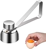 Egg Cracker Topper，Egg Opener Eggshell Cutter Kitchen.Perfect Soft Boiled Egg Cutter for Raw/Soft Hard Boiled Egg Silver
