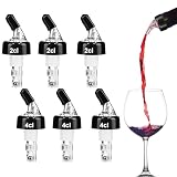 ACOMTUO 6 Stück Flaschenausgießer, Schnapsspender 2cl/4cl, Schnaps Ausgießer, Dosierausgießer Bar, Ausgießer für Ölflaschen pour Spouts Dosierer für Wein Schnaps Cocktails Öl