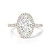 4 CT Elongated Oval Halo Moissanite Engagement Rings for Women Handmade Wedding Bridal Ring Pave Setting Silver 10k 14k 18k Solid Gold Anniversary Promise Gifts For Her (8)