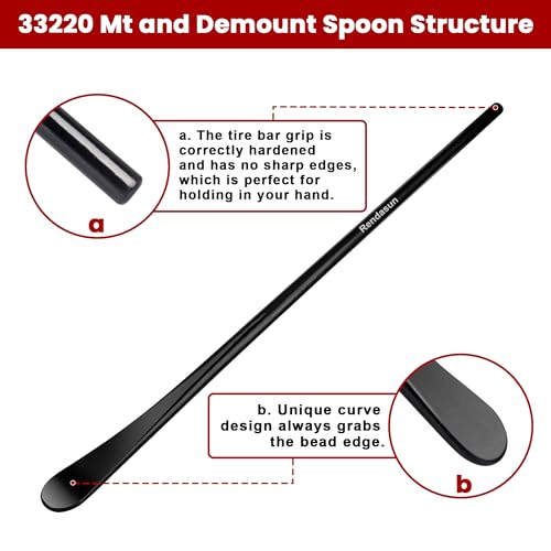 Rendasun 2-TIRE BAR & TIRE SPOONS 2Pcs Tire Bar, 34645 Tire Mount And Demount Iron 37In, 3/4 In | 33220 Mt And Demount Spoon 30 In thumb #4