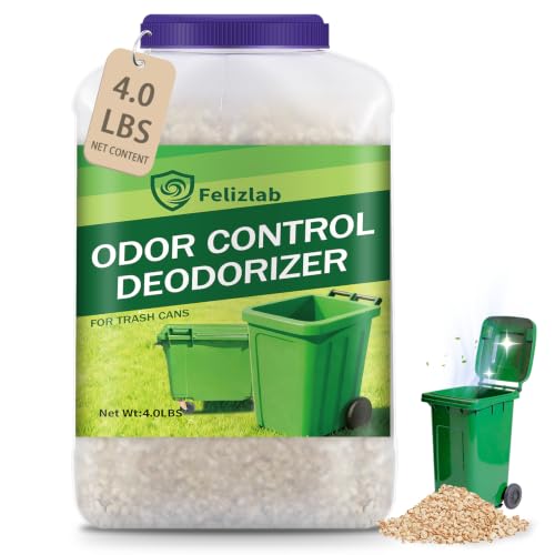 Outdoor Trash Can Deodorizer 4 lbs, Strong Garbage Can Deodorizer for Bins, Heavy Duty Odor Eliminator & Moisture Absorber for Garbage Cans, Trash Bins, Outdoor Waste Containers & Recycling Bins