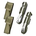 Aoreun – Aoreun Outdoor Bundeswehr Besteck, 2 Stück Edelstahl Camping