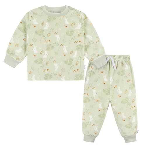 Image of Gerber Baby Girls' 2-Piece Fleece Pajamas Pants Set