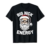Big Nick Energy Funny Inappropriate Christmas Men Santa Face T-Shirt