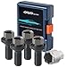 Farad GalaxyLock ZA/MX Black Lug Bolt Wheel-Locks Kit Suitable for Audi A3 (M14 X 1.5 Thread Size) - Set of 4 Lug Bolts + 1 Key